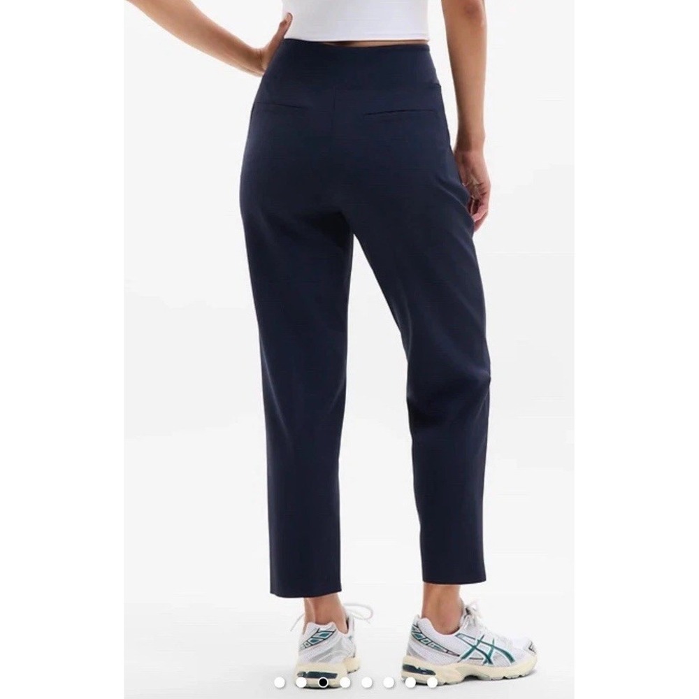 Athleta Endless High Rise Pants Navy Blue Stretch Pockets Women's Size‎ 14 - Picture 2 of 14